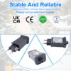 CZJUTAI IP44 LED Transformer Power Supply for Christmas Lighting with Plug - European Plug (Single Round Hole Tip - Constant On -DC12V 12W)[F3T2] - Image 2