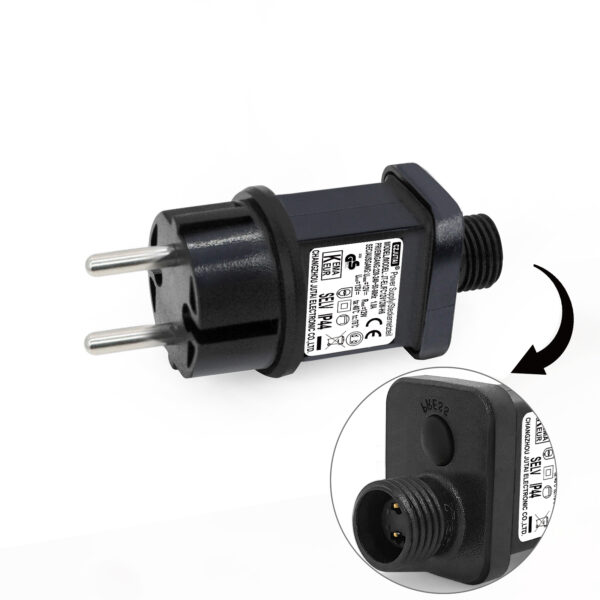 CZJUTAI IP44 LED Transformer Power Supply for Christmas Lighting with Plug - European Plug (Screw Base - Switched Mode - EL/FC12V 12W) [G3T2]