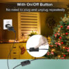 CZJUTAI IP44 31V3.6W LED Transformer Christmas Lighting Power Supply with Plug - European Plug with 3m cable and 1-click button, turn on the power cord [G53W] - Image 5
