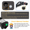 31V 6W Transformer for CZJUTAI JT-EL/FC31V6W - 8 Modes, Memory & 6 Hour Timer, IP44 for Christmas Lights, Light Nets, Ice Cubes [G56T] - Image 3