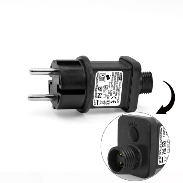 CZJUTAI IP44 LED Transformer Power Supply for Christmas Lighting with Plug - European Plug (Screw Base - Switched Mode - EL/FC32V3.6W)[G636]