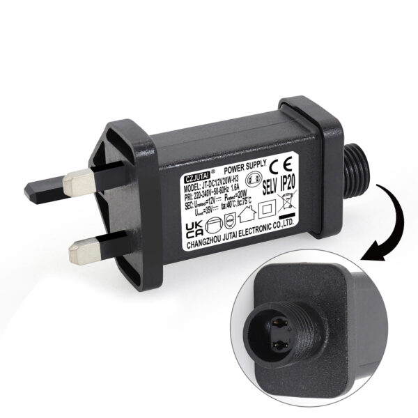 Power Adapter for CZJUTAI JT-DC12V18W/20W 12W /9W /7.2W /6W /4.5W /3.6W-IP20 Christmas Lighting (ScrewSocket(Single-mode)[U3T8]