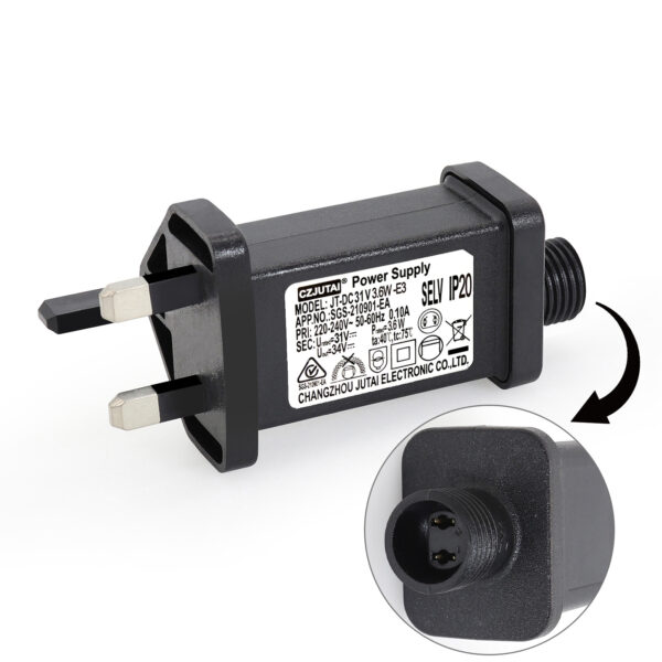 Power Adapter for CZJUTAI JT-DC 31V 3.6W - IP20 Christmas Lighting, String Lights Indoor-Outdoor Power Adapter [U536]