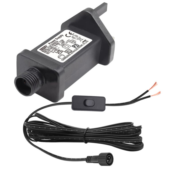 Power Adapter for CZJUTAI JT-DC36V 6W Christmas Lighting With a 3M Cable and 1-Click Button Switch On Power Cord [U76W]