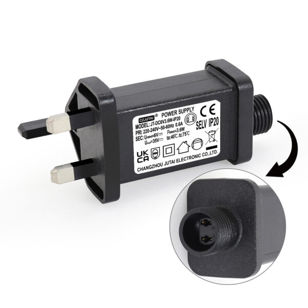Power Adapter for CZJUTAI JT-DC 6V3.6W-IP20 Christmas Lighting (ScrewSocket(Single-mode) [UB36]
