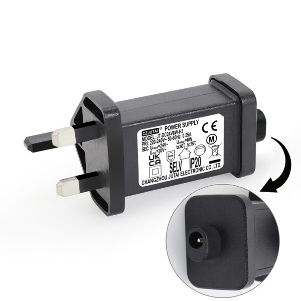24V 6W LED Power Plug CZJUTAI JT-DC24V6W for String Lights - Indoor-Outdoor Power Adapter