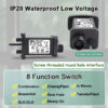 Power Adapter for CZJUTAI JT-EL/FC12V 12W Christmas Lighting with a 3M Cable and 1-click button switch on power cord. [W3TW] - Image 3