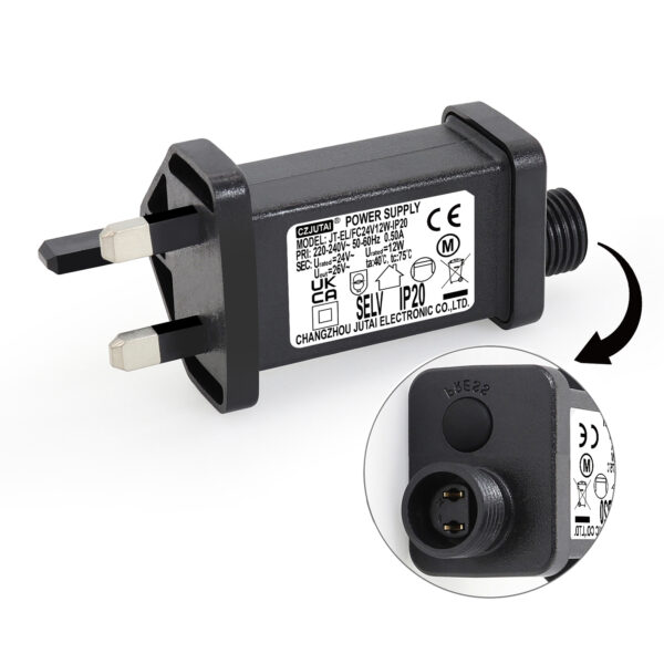 Power Adapter for CZJUTAI JT-EL/FC24V12W /6W /4.5W /3.6W-IP20 Christmas Lighting, with Multifunction Control Button (ScrewSocket(Switched-mode) 24V12W 1PCS) [W4T2]