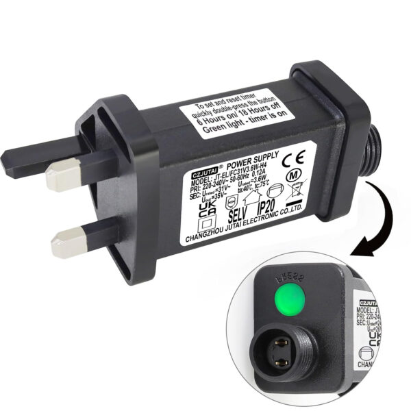 CZJUTAI JT-EL/FC31V 3.6W With 8 Modes, Memory & 6 Hour Timer, IP20 for Christmas Tree, Net, Icicle Lights [W53T]