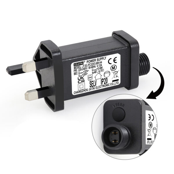 Power Adapter for CZJUTAI JT-EL/FC-32V3.6W-IP20 Christmas Lighting, with Multifunction Control Button (ScrewSocket(Switched-mode) [W636]
