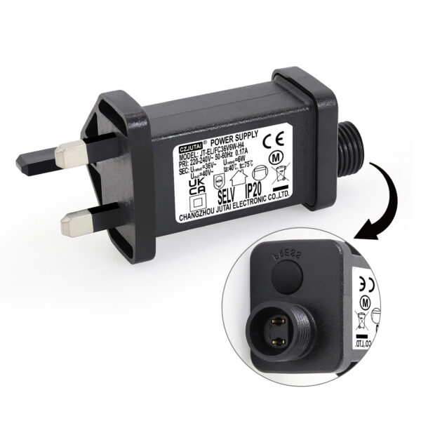 Power Adapter for CZJUTAI JT-EL/FC36V6W /4.5W /3.6W-IP20 Christmas Lighting, with Multifunction Control Button (ScrewSocket(Switched-mode) [W760]