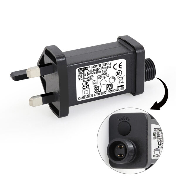 Power Adapter for CZJUTAI JT-EL/FC-36V12W /9W /7.2W /6W /4.5W /3.6W-IP20 Christmas Lighting, with Multifunction Control Button (ScrewSocket(Switched-mode) [W7T2]
