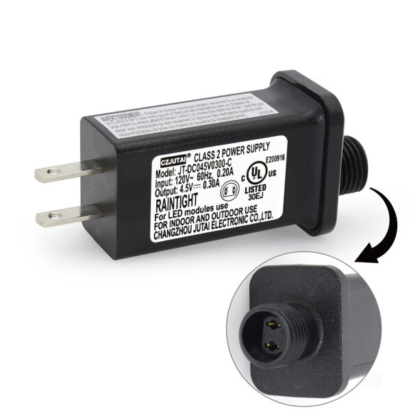 Power Supply CZJUTAI JT-DC045V0300-IP44 4.5V1.35W for Christmas Lighting,String Light, Projector Light,Lawn Lamp [X213]