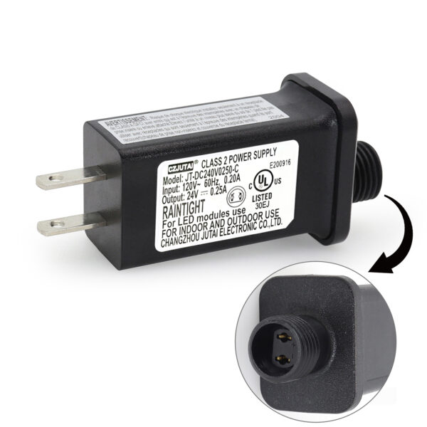 Power Supply for CZJUTAI JT-EL/FC240V0250-C 24V6W /4.5W /3.6W /1.35W for Christmas Lighting,String Light, Projector Light,Lawn Lamp, Inflatable Device [Z460]