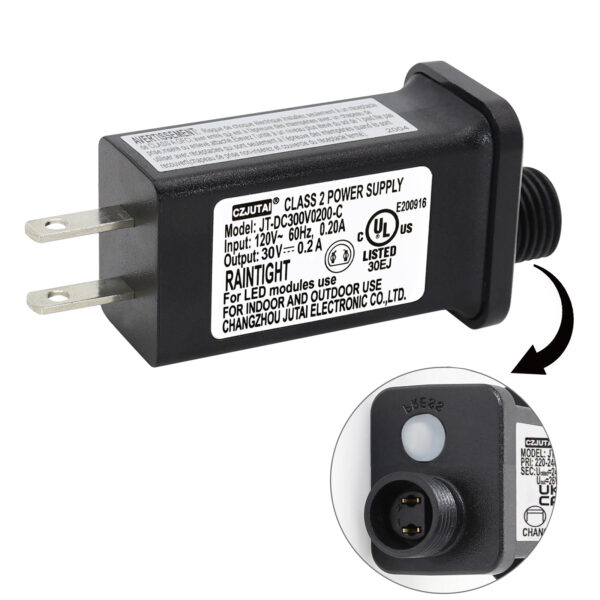 Power Supply for CZJUTAI JT-DC300V0200-C Christmas Lighting with 6 Hour Timer, for Christmas Tree Lights [X86T]
