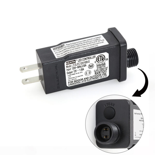 Power Supply, Transformer for CZJUTAI JT-EL/FC- 120V1000-C 12V12W /9W /7.2W /6W /4.5W /1.35W -IP44 Christmas Lighting,Multi Function Control Box [Z3T2]
